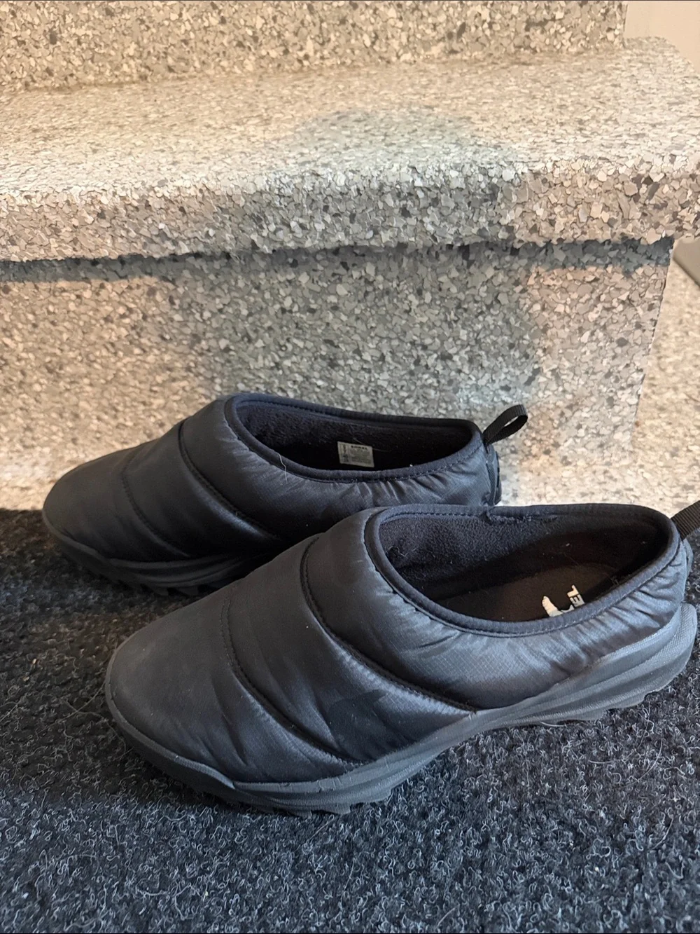 Sorel Men's Black Quilted Slip-On Comfort Shoes